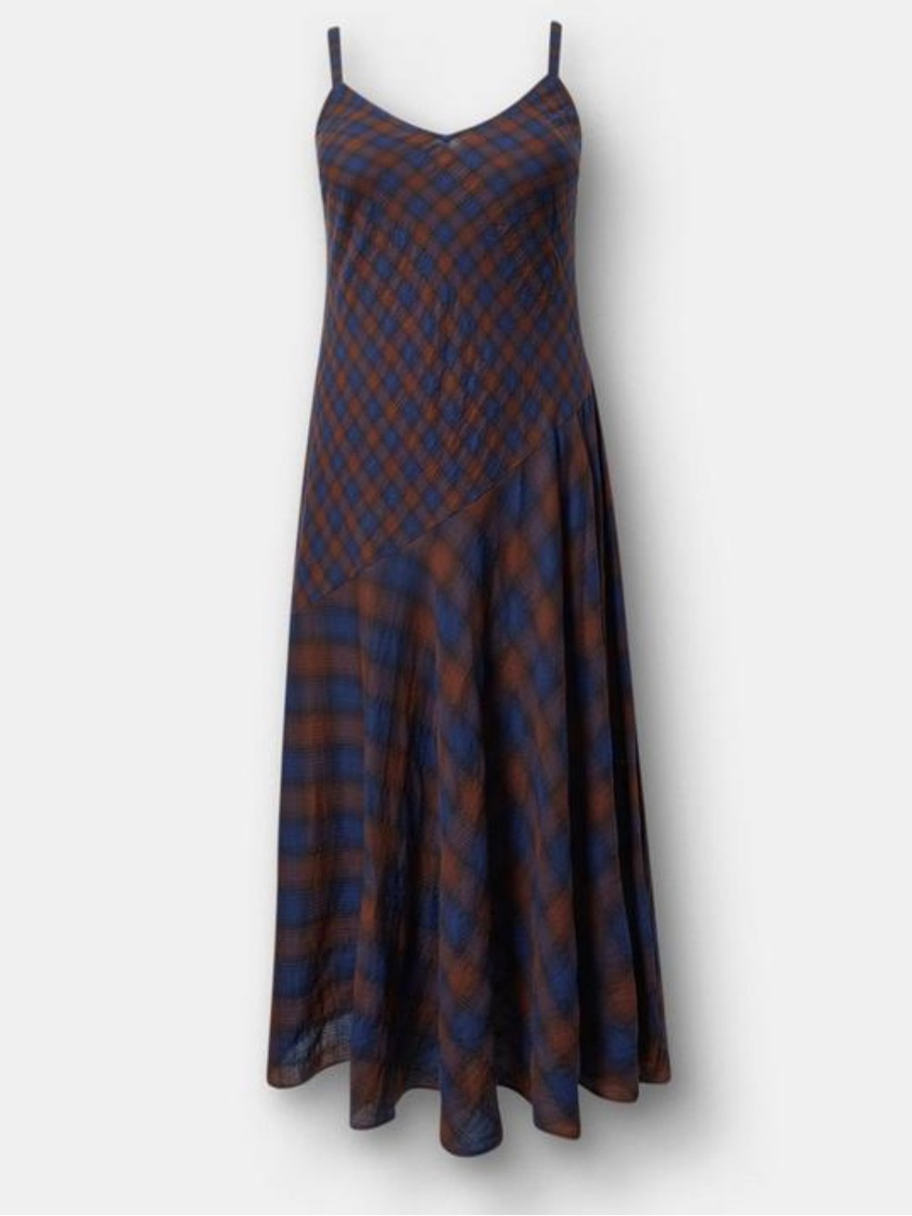 Torrid Plaid Maxi Dress in Candance Buffalo Check Burgundy 2025 Sz 3 Stretchy